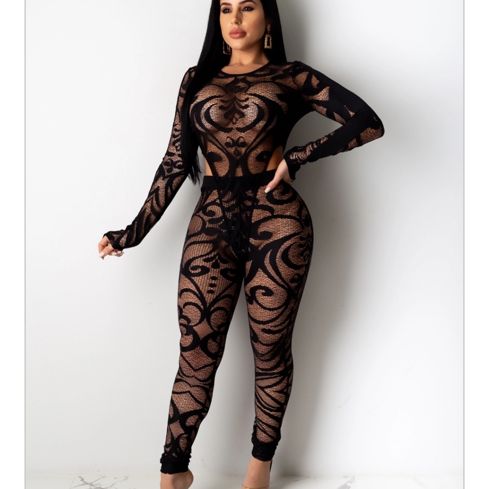 Black 2 piece pant set